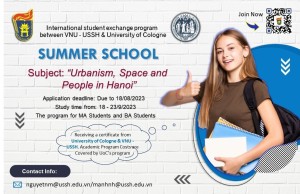INVITATION FOR PARTICIPATION Summer School in Hanoi  “Urbanism, Space and People in Hanoi”