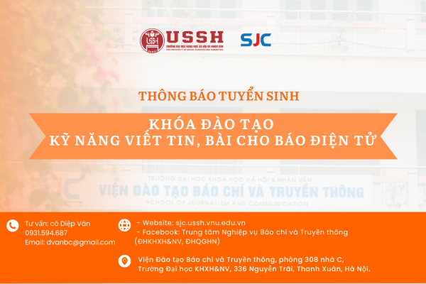 KHÓA ĐÀO TẠO “KỸ NĂNG VIẾT TIN, BÀI CHO BÁO ĐIỆN TỬ”