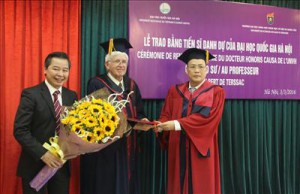 Prof. Gilbert de Terssac receives Honorary Doctorate Degree from VNU