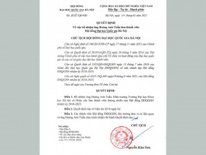Hiệu trưởng Hoàng Anh Tuấn được bổ nhiệm làm thành viên đương nhiên của Hội đồng Đại học Quốc gia Hà Nội