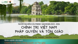 Nhóm nghiên cứu Chính trị Việt Nam,  Pháp quyền và Tôn giáo tiếp tục được công nhận là Nhóm nghiên cứu mạnh cấp Đại học Quốc gia Hà Nội