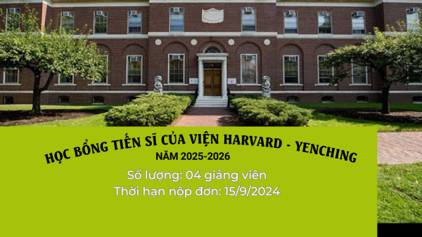 Invitation letter from the Harvard - Yenching Institute Visiting Scholars program for 2025-2026
