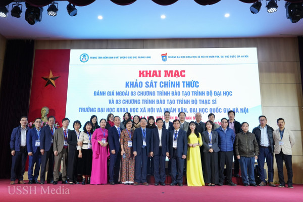 VNU-USSH khai mạc Khảo sát chính thức Đánh giá ngoài 03 CTĐT cử nhân và 03 CTĐT Thạc sĩ