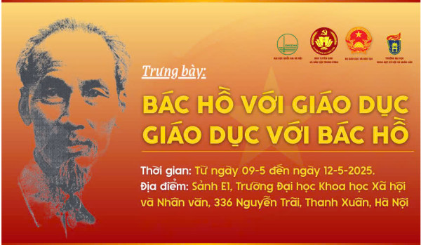 Trưng bày "Bác Hồ với giáo dục, giáo dục với Bác Hồ" tại trường ĐHKHXH&NV