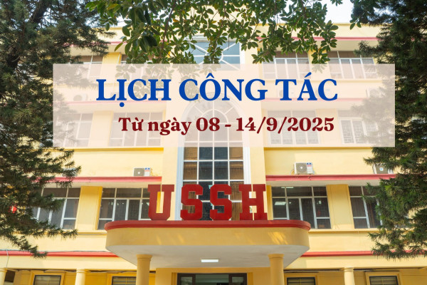 Lịch công tác từ ngày 08/9 đến ngày 14/9/2025