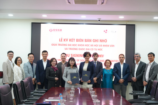 USSH ký kết Biên bản ghi nhớ hợp tác với Trường Quốc Gia Cổ tự học - Ecole Nationale des Chartes (CH Pháp)