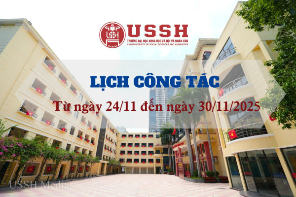 Lịch công tác từ ngày 24/11 đến ngày 30/11/2025