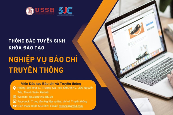 Thông báo tuyển sinh khóa đào tạo “Nghiệp vụ Báo chí Truyền thông”