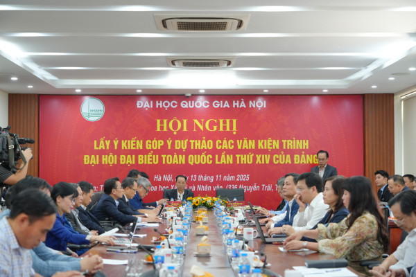 Hội nghị Góp ý dự thảo văn kiện Đại hội XIV: Phát huy trí tuệ và trách nhiệm của các nhà khoa học ĐHQGHN