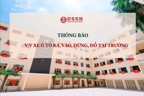 Thông báo về việc xe ô tô ra, vào, dừng, đỗ tại Trường