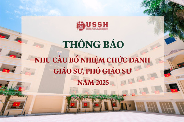 Thông báo nhu cầu bổ nhiệm chức danh Giáo sư, Phó giáo sư năm 2025