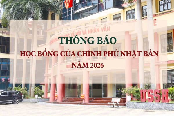 Thông báo về học bổng của Chính phủ Nhật Bản năm 2026 cho sinh viên ngành tiếng Nhật, văn hóa Nhật Bản và ngành đào tạo giáo viên