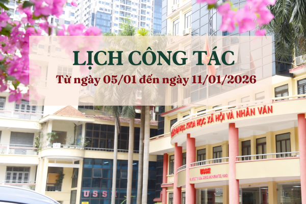 Lịch công tác từ ngày 05/01 đến ngày 11/01/2026