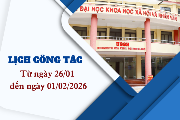 Lịch công tác từ ngày 26/01/2026 đến ngày 01/02/2026