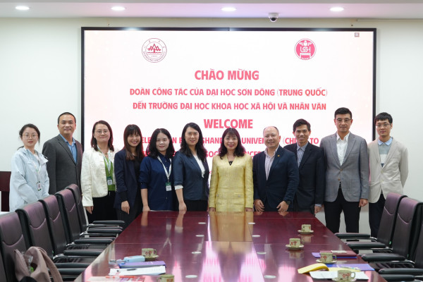 Thúc đẩy hợp tác đào tạo và nghiên cứu giữa Trường ĐHKHXH&NV và Đại học Sơn Đông (Trung Quốc)