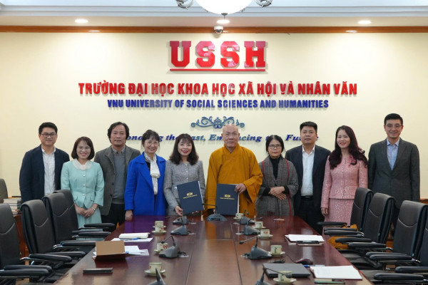 Trường ĐHKHXH&NV kí kết hợp tác với Giáo hội Phật giáo Việt Nam Thành phố Hải Phòng