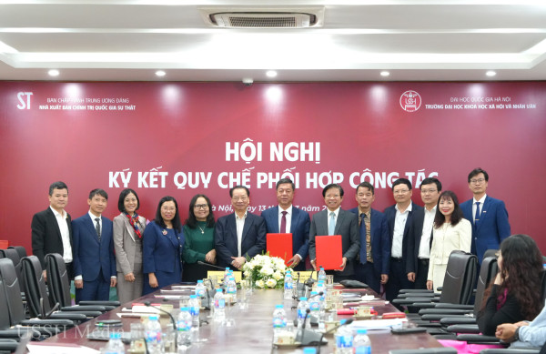 Bước phát triển mới trong quan hệ hợp tác truyền thống giữa Trường ĐH KHXH&NV và NXB Chính trị quốc gia Sự thật