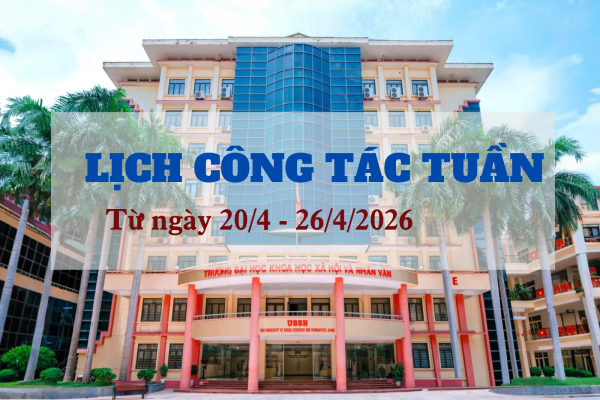Lịch công tác tuần từ 20/4 đến ngày 26/4/2026