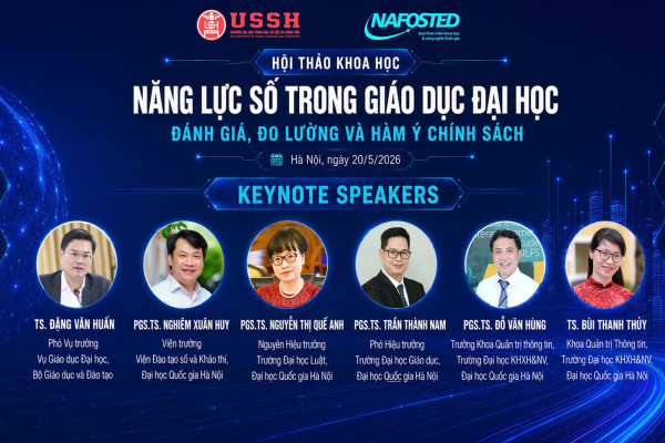 Hội thảo khoa học "Năng lực số trong giáo dục đại học: Đánh giá, đo lường và hàm ý chính sách"
