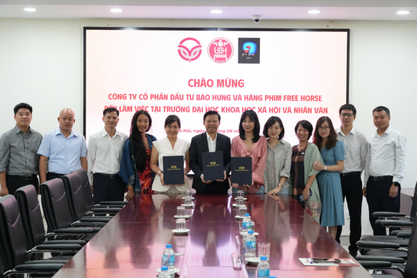 Trường Đại học Khoa học Xã hội và Nhân văn ký kết Biên bản ghi nhớ hợp tác về phát triển nghiên cứu, đào tạo và ứng dụng công nghiệp văn hóa với Bảo Hưng Invest và Hãng phim Free Horse