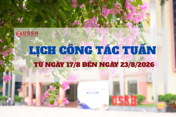 Lịch công tác tuần từ ngày 17/8/2026 đến ngày 23/8/2026
