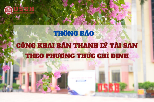 Thông báo về việc công khai bán thanh lý tài sản theo phương thức chỉ định