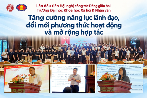 Lần đầu tiên Hội nghị công tác Đảng giữa hai Trường Đại học Khoa học Xã hội & Nhân văn: Tăng cường năng lực lãnh đạo, đổi mới phương thức hoạt động và mở rộng hợp tác