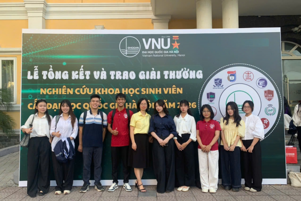 Sinh viên USSH đạt giải cao tại Giải thưởng Nghiên cứu khoa học sinh viên cấp VNU năm 2026
