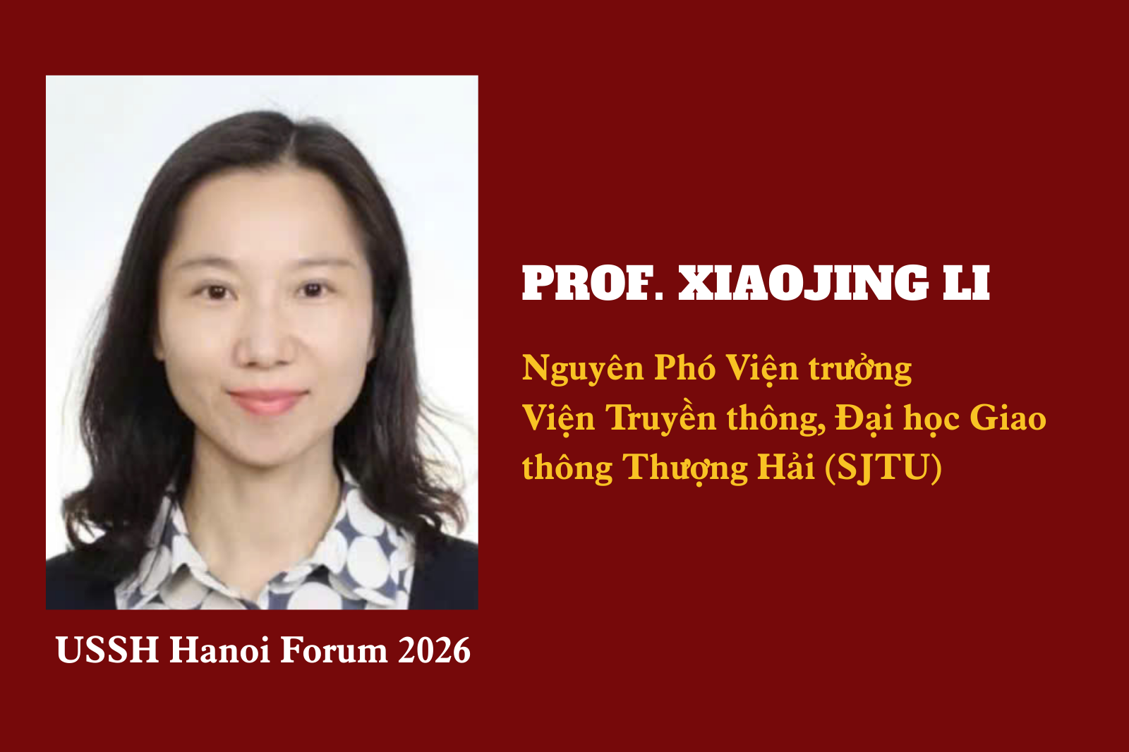 Prof. Xiaojing Li
