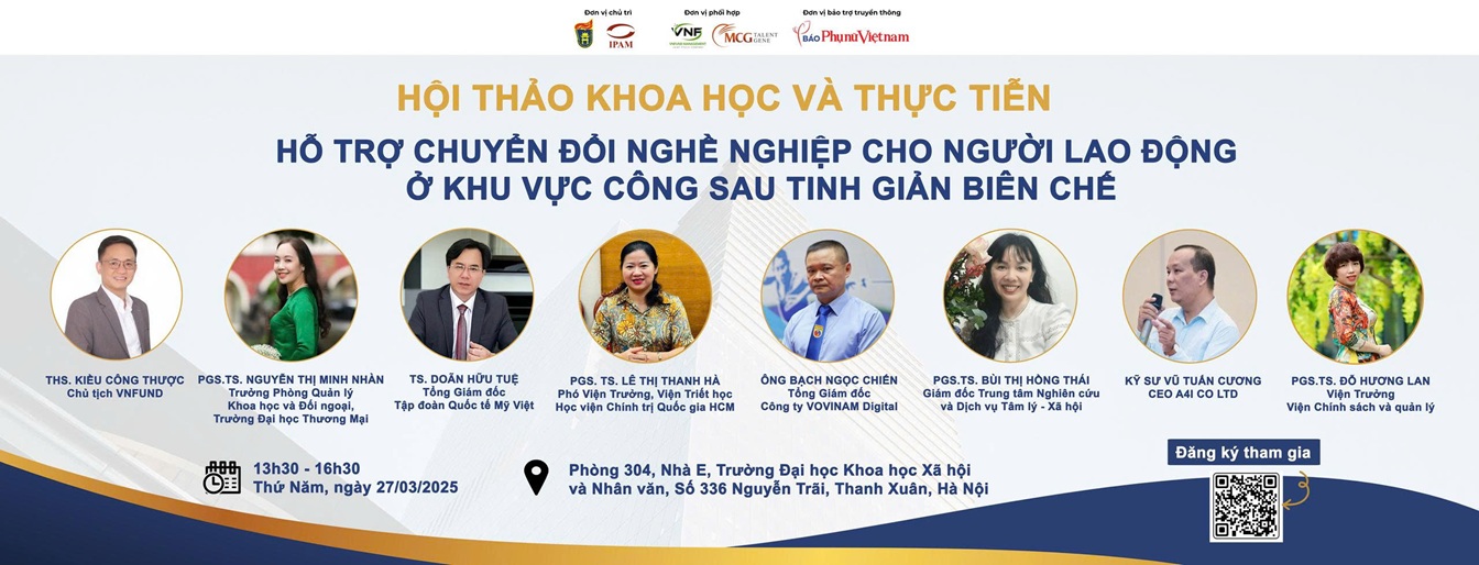 Hội thảo Hỗ trợ chuyển đổi nghề nghiệp cho người lao động ở khu vực công sau tinh giản biên chế