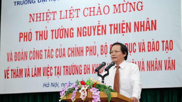 Phó Thủ Tướng Nguyễn Thiện Nhân thăm và làm việc tại Trường