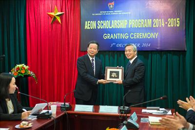 Granting Aeon scholarships (from Japan) for 30 distinguished students