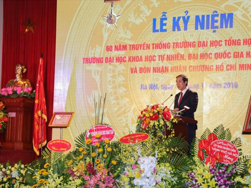 Trường ĐH Khoa học Tự nhiên kỷ niệm 60 năm truyền thống và đón nhận Huân chương Hồ Chí Minh lần thứ hai