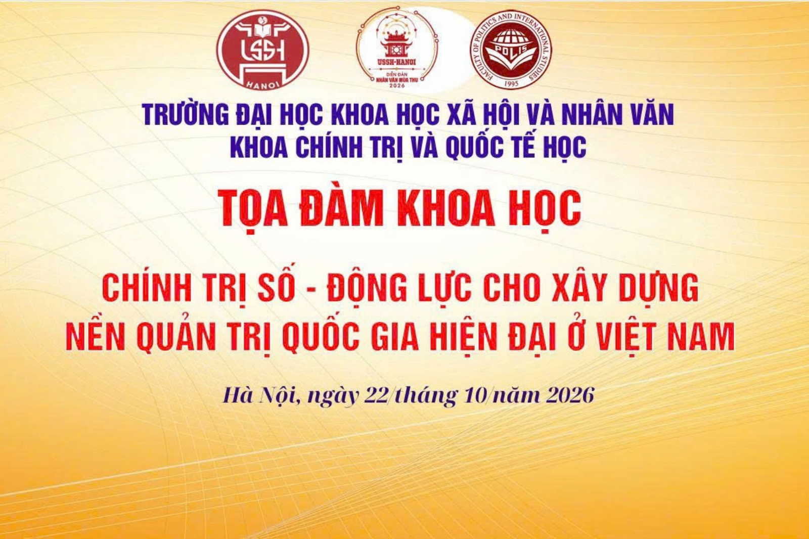 Toạ đàm khoa học: Chính trị số - động lực cho xây dựng nền quản trị quốc gia hiện đại ở Việt Nam